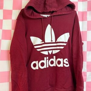 Adidas Women’s Burgundy Tresfoil Hoodie